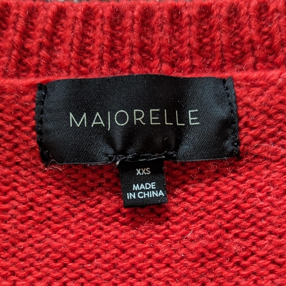 MAJORELLE - Sequin sweater in red, size XXS - Picture 7 of 9